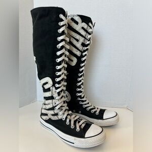 Converse All Star Chuck Taylor XX Tall High Glitter Logo Sneakers Women's Size 8